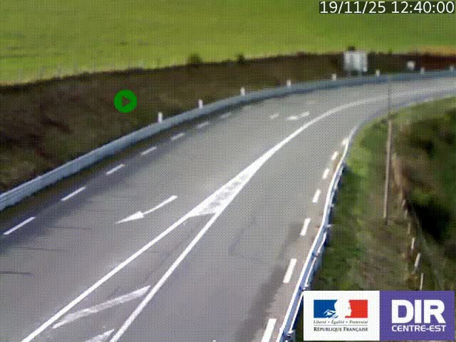 Webcam sur le col Pin Bouchain, vue orientée vers Roanne, en provenance de Lyon sur la nationale 7 (N7)