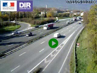 Webcam sur la Nationale 201 à hauteur de la sortie Chambéry-Nord, avant à la jonction entre l'A41 et l'A43, en direction de Lyon