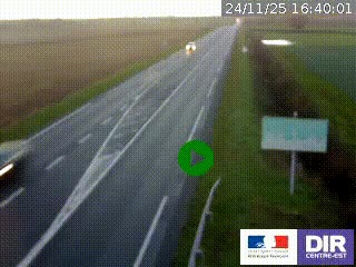 Webcam routière sur la RN7 à hauteur de Toulon-sur-Allier, entre Moulins et Vichy