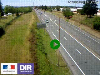 Webcam à Mably, à proximité de Roanne en direction de Moulins sur la N7