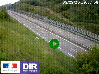 Webcam au niveau du col de Bois Clair à hauteur de Cluny sur la N79. Vue orientée vers Mâcon