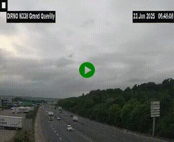 Webcam routière sur N338 à hauteur de Grand-Quevilly en périphérie de Rouen. Vue orientée vers Rouen