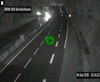 Webcam routière à hauteur de Bois-Guillaume en périphérie de Rouen. Vue orientée vers Rouen