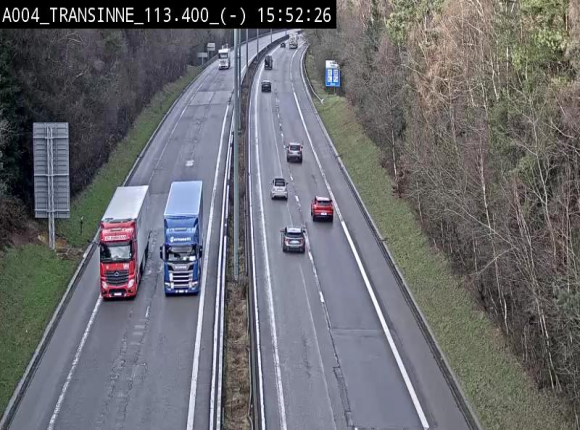 Caméra trafic E411 (A4) - Transinne direction Namur - BK 113.425