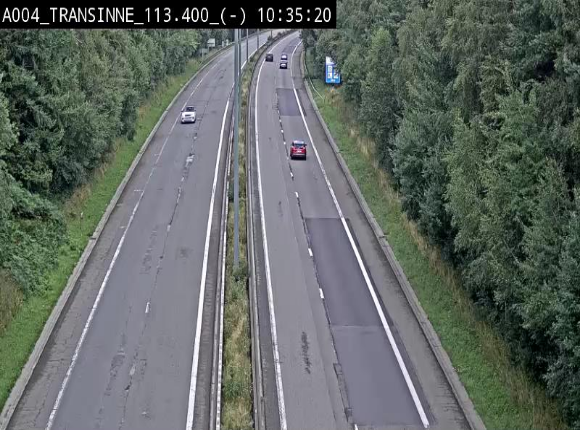 Caméra trafic E411 (A4) - Transinne direction Namur - BK 113.425