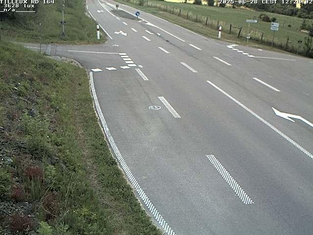 Webcam sur la RD164 à Tilleux. Vue orientée vers Neufchâteau
