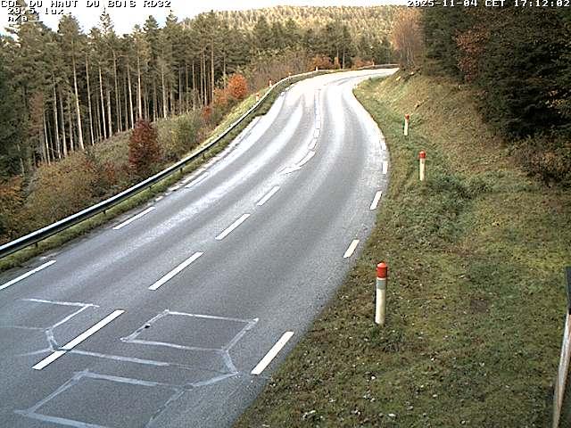 Webcam à 406 mètres d'altitude au niveau du col du haut du bois sur la RD32