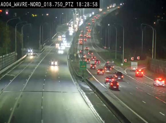 Webcam traffic E411(A4) - BK 18.7 - Bierges (Wavre Nord)