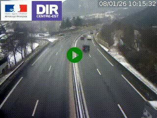 Caméra sur la Nationale 90 (N90) à La Léchère, en direction et à proximité d'Albertville