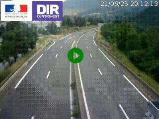 Caméra sur la Nationale 90 (N90) à La Léchère, en direction et à proximité d'Albertville