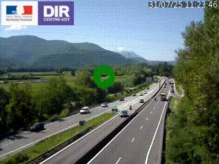 Caméra trafic à Meylan sur la Rocade-Sud de Grenoble en direction d'Aix-en-Provence