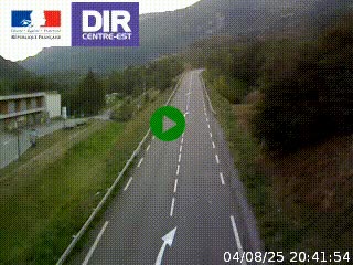 Web cam sur la N90 à Aime, en provenance de Bourg-Saint-Maurice et en direction d'Albertville
