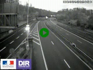 Caméra autoroute sur A6 - Valvert, près de Lyon, en direction de Paris, à hauteur de la sortie 36 Porte du Valvert