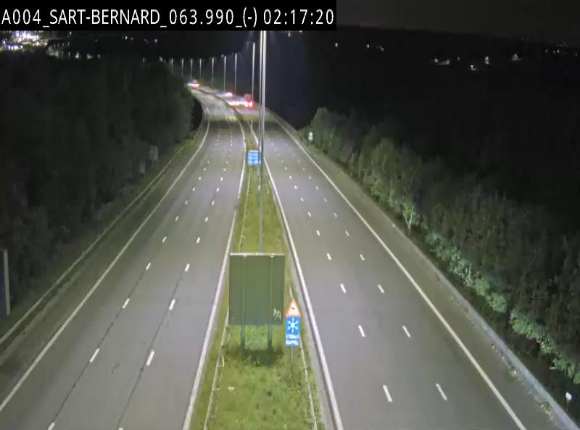 Webcam E411 à hauteur d'Assesse en provenance d'Arlon ou de la N4 vers Namur
