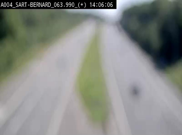 Webcam sur l'E411 à hauteur de la jonction avec la N4 à la sortie de Namur. Vue orientée vers Luxembourg