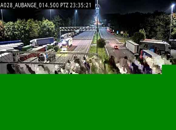 Webcam autoroute Belgique - Aubange - A28 direction Arlon - BK 14