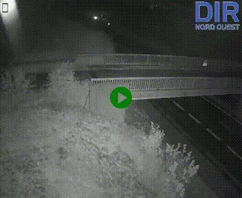Webcam sur A84 à hauteur de Pont-Farcy, au niveau du pont autoroutier sur la Vire, au sud de Saint-Lô
