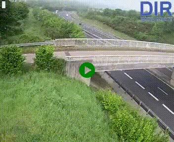 Webcam sur A84 à hauteur de Pont-Farcy, au niveau du pont autoroutier sur la Vire, au sud de Saint-Lô