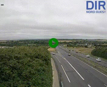 Webcam au début de l'A84 sur le périphérique Ouest de Caen (N814) à hauteur de la sortie 9, Porte de Bretagne
