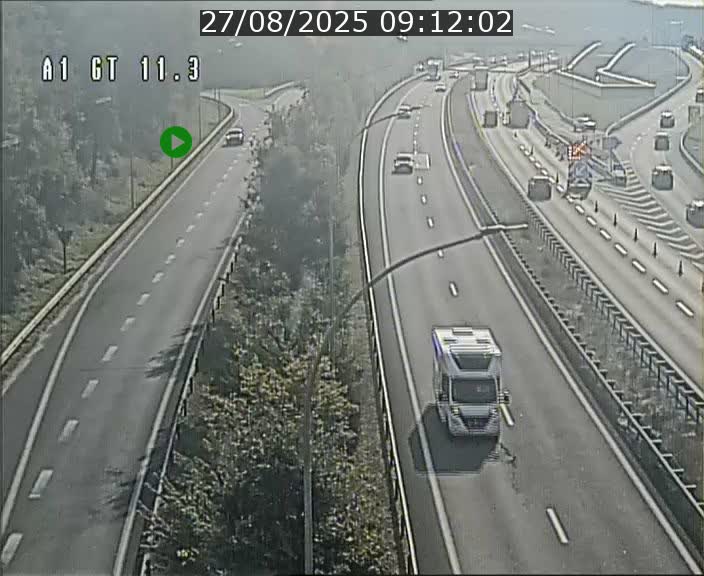 Traffic live webcam Luxembourg Senningerberg - A1 direction Allemagne - BK 11.3