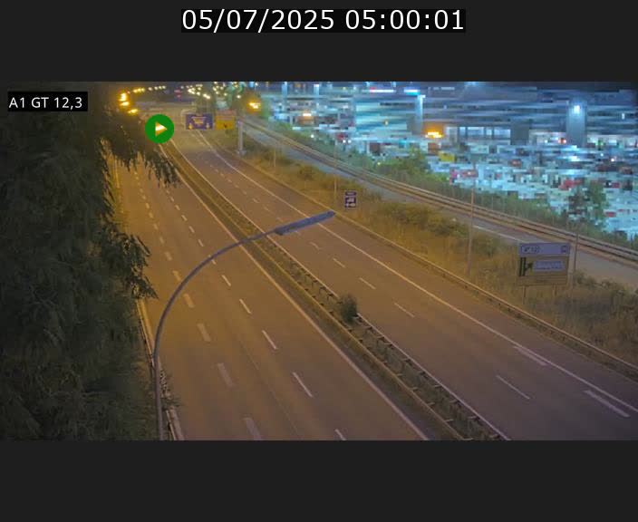 Traffic live webcam Luxembourg Senningerberg - A1 direction Allemagne - BK 12.3