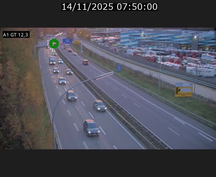 Traffic live webcam Luxembourg Senningerberg - A1 direction Allemagne - BK 12.3