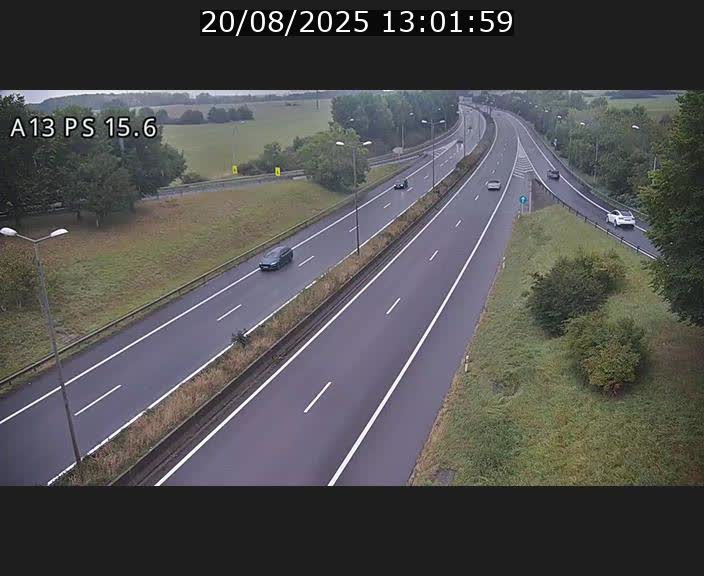 Traffic live webcam Luxembourg Kayl - A13 direction Dudelange - BK 15.6