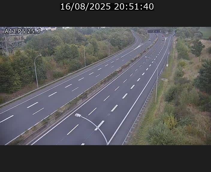 Traffic live webcam Luxembourg Frisange - A13 direction Allemagne - BK 26