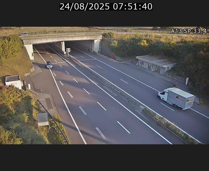 Webcam trafic sur A13 à hauteur d'Altwies en direction de Mondorf-les-bains et en provenance de l'Allemagne