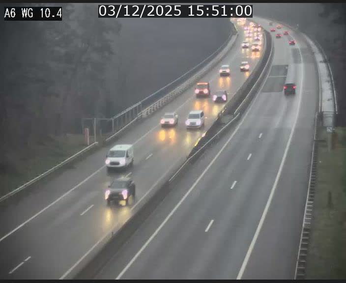 Traffic live webcam Luxembourg Mamer - A6 - BK 10.4 - direction Luxembourg/France/Allemagne