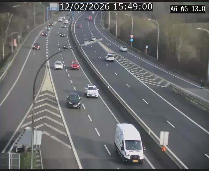 Traffic live webcam Luxembourg Mamer - A6 - BK 13 - direction Luxembourg/France/Allemagne