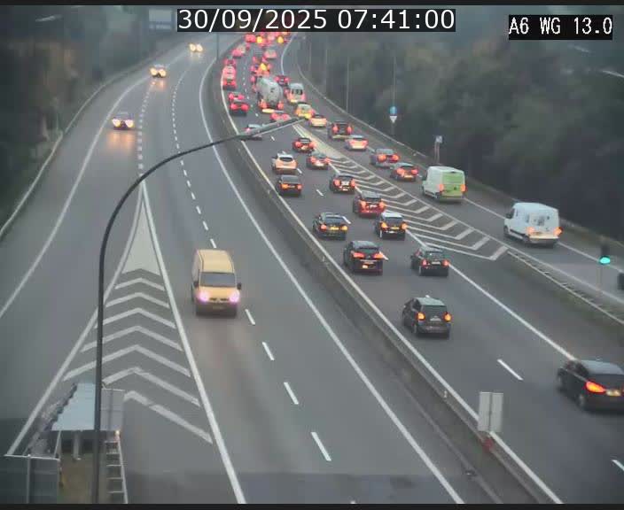 Traffic live webcam Luxembourg Mamer - A6 - BK 13 - direction Luxembourg/France/Allemagne