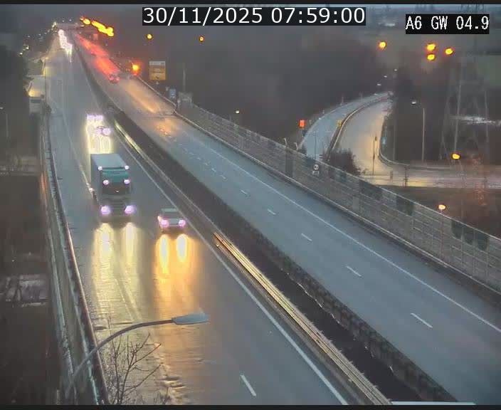 Traffic live webcam Luxembourg Croix de Cessange - A6 - BK 4.9 - direction Belgique
