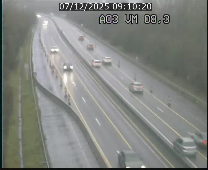 Traffic live webcam Luxembourg Bettembourg - A3 - BK 8.3 - direction France