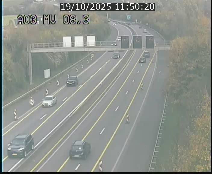 Webcam Autoroute après la Croix de Bettembourg en direction de Luxembourg sur l'A3