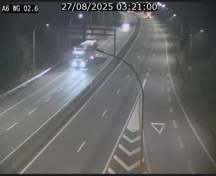 Traffic live webcam Luxembourg Croix de Cessange - A6 - BK 2.6 - direction France/Allemagne