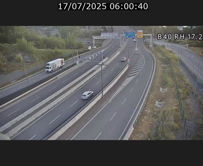 Webcam sur le contournement d'Esch Belval à hauteur de la sortie Université de Luxembourg. Vue orientée vers Luxembourg
