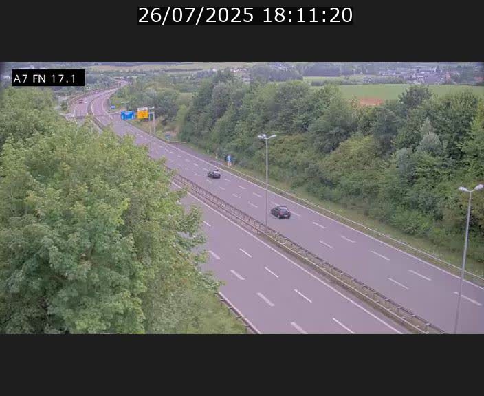 Caméra trafic Luxembourg - A7, Merscherbierg direction Mersch