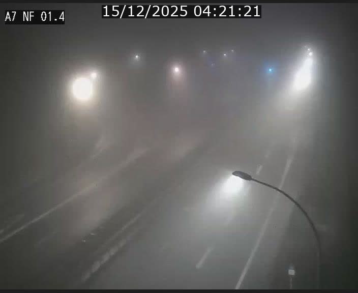 Caméra autoroute Luxembourg A7 - Echangeur Waldhaff - direction Tunnel Stafelter