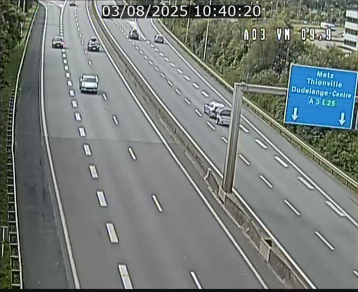 Webcam Autoroute à la Croix de Bettembourg - A3 - BK 9.9 - direction France
