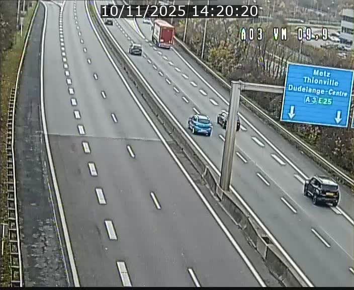Webcam Autoroute à la Croix de Bettembourg - A3 - BK 9.9 - direction France