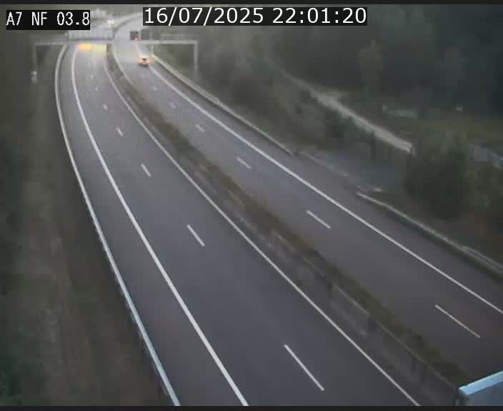 Webcam autoroute A7 au Luxembourg à la sortie du Tunnel Stafelter vers le Nord