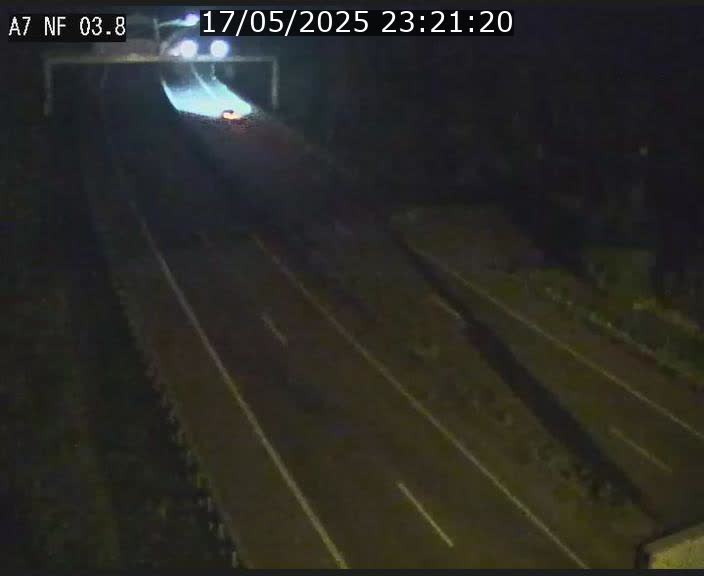Webcam autoroute A7 au Luxembourg à la sortie du Tunnel Stafelter vers le Nord