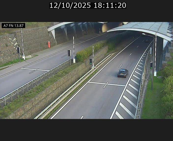 Caméra trafic Luxembourg - A7, Tunnel Gousselerbierg, entrée nord, direction Lorentzweiler