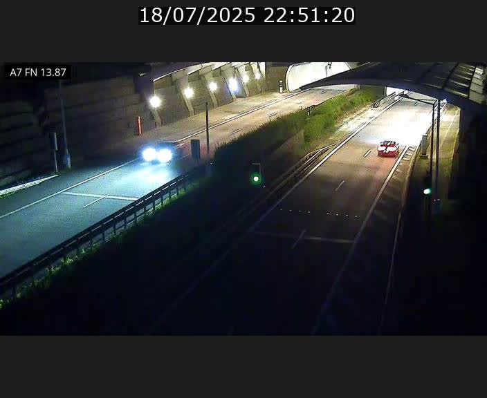 Caméra trafic Luxembourg - A7, Tunnel Gousselerbierg, entrée nord, direction Lorentzweiler
