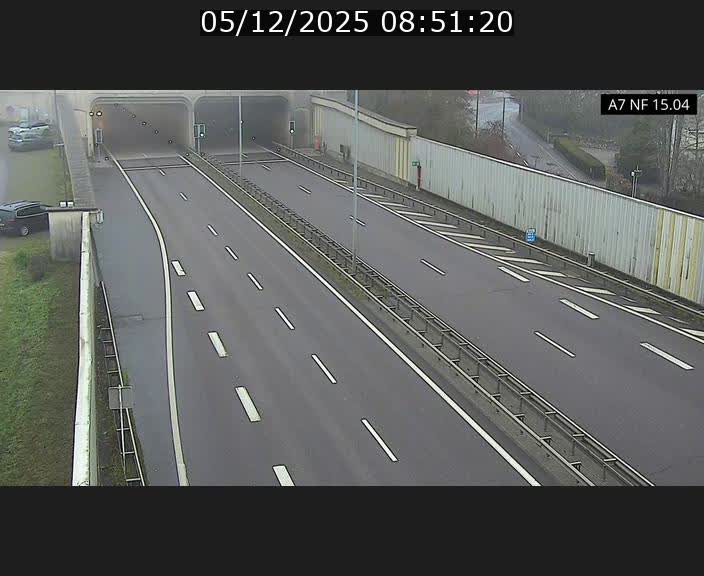 Caméra trafic Luxembourg - A7, Tunnel Mersch, entrée sud, direction Ettelbruck