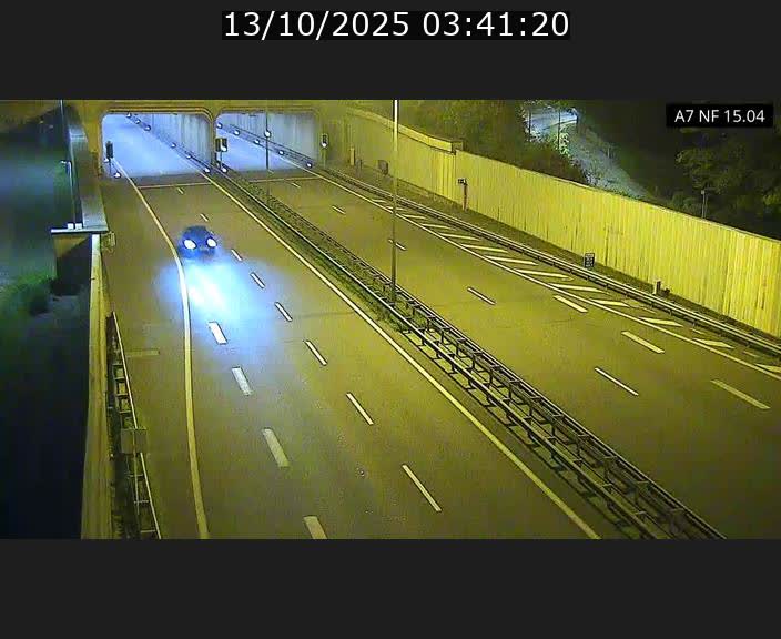 Caméra trafic Luxembourg - A7, Tunnel Mersch, entrée sud, direction Ettelbruck
