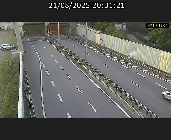 Caméra trafic Luxembourg - A7, Tunnel Mersch, entrée sud, direction Ettelbruck