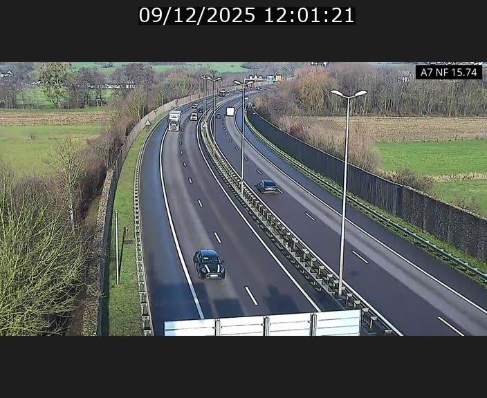 Caméra trafic Luxembourg - A7, Tunnel Mersch, entrée nord, direction Lorentzweiler