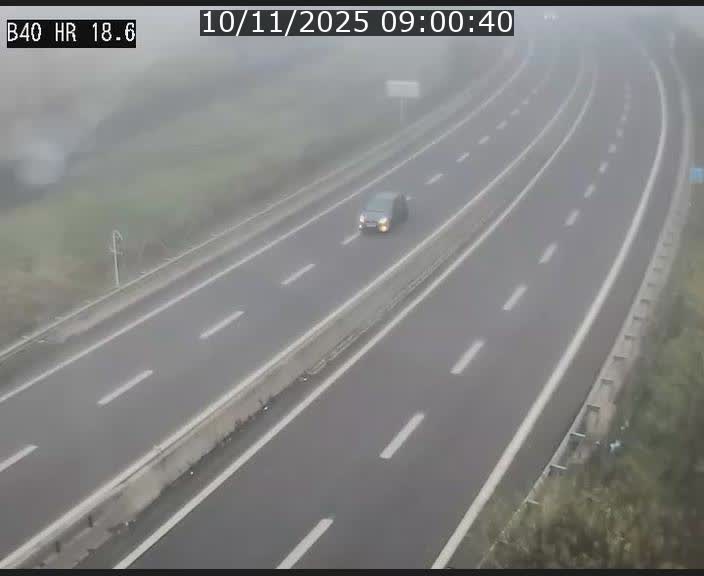 Webcam sur la route de liaison entre Micheville et Esch-Belval à la frontière entre le Luxembourg et la France. Vue orientée vers la Lorraine.